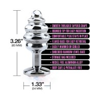 Nixie Medium Ribbed Metal Butt Plug