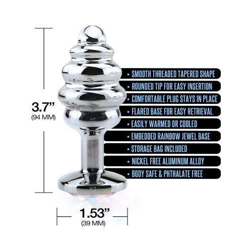 Nixie Large Ribbed Butt Plug - Honey Dipper Design