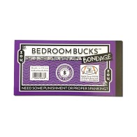 Billetes Bedroom Bucks para Diversión Sexual