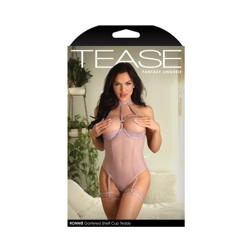 Fantasy Lingerie Tease Ronnie Caged Shelf Cup Teddy