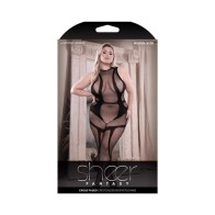 Body Stocking Crotchless con Cuello Alto Fantasy Lingerie