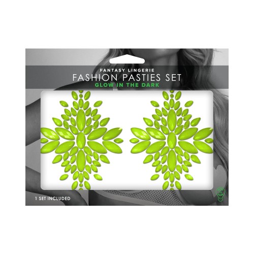 Pasties Brillantes en la Oscuridad Neon Verde