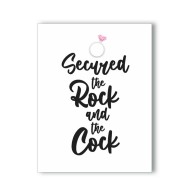 Secured the Rock and the Cock Naughty Card