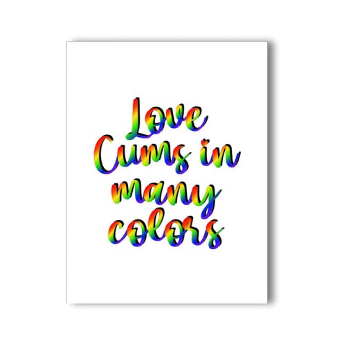 Tarjeta Divertida Love Cums in Many Colors