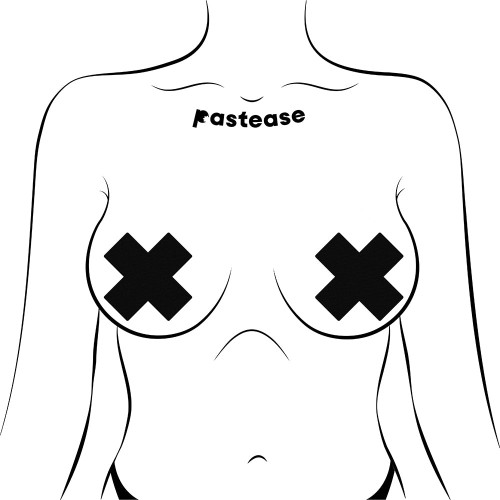 Pastease Crosses Black Nipple Pasties for Bold Looks