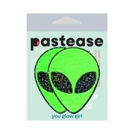 Pastease Glow-in-the-Dark Glitter Alien Pasties Green