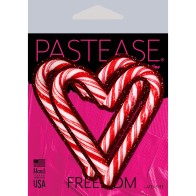 Pastease Peek-A-Boob Candy Cane Heart Pasties