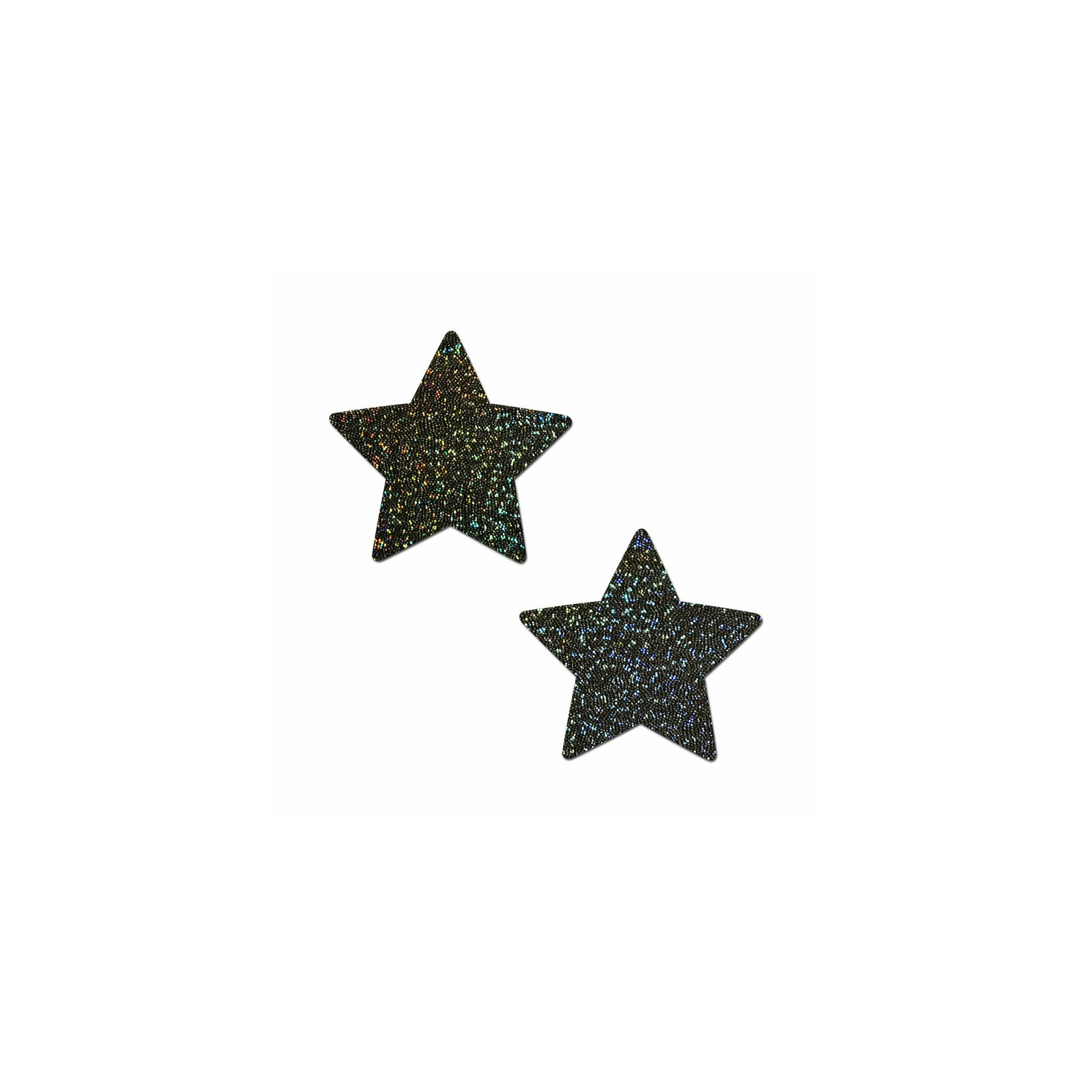 Pastease Glitter Star Nipple Stickers Black