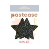 Pastease Glitter Star Nipple Stickers Black