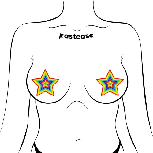 Pastease Sparkling Rainbow Nipple Pasties