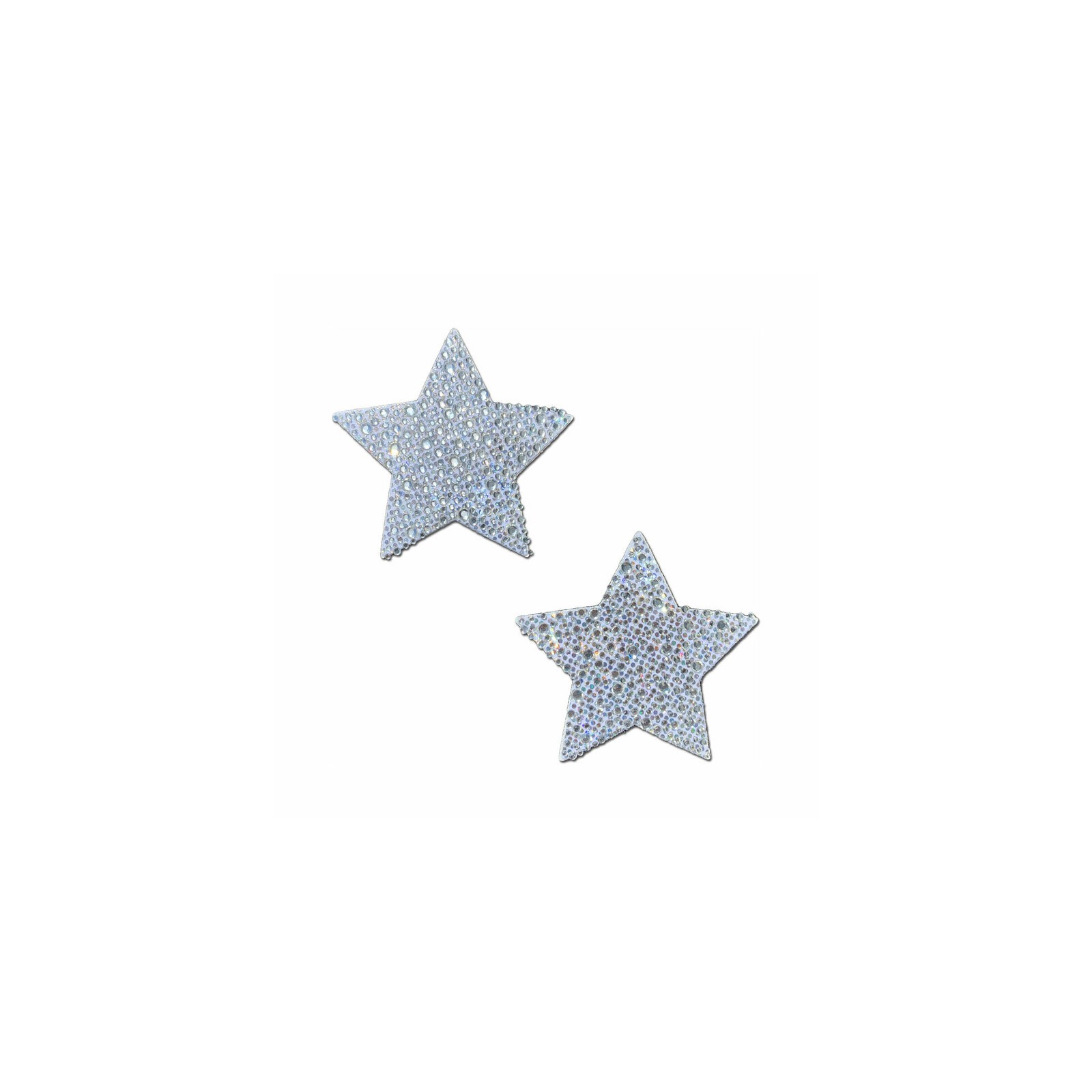 Pastease Crystal Sparkling Star Pasties Silver