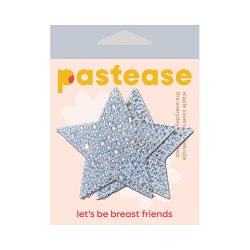 Pastease Crystal Sparkling Star Pasties Silver