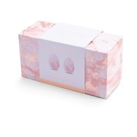 Huevos de Yoni de Cristal Le Wand - Cuarzo Rosa Natural para la Fuerza Pélvica