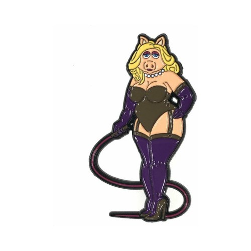 Geeky Mistress Swine Enamel Pin for Unique Style