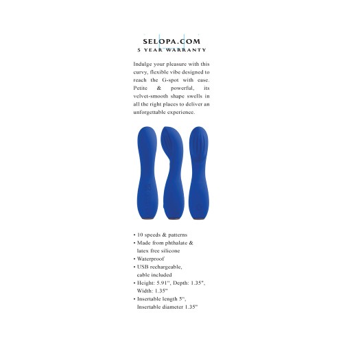 Selopa Sapphire G Rechargeable Silicone Vibe Blue