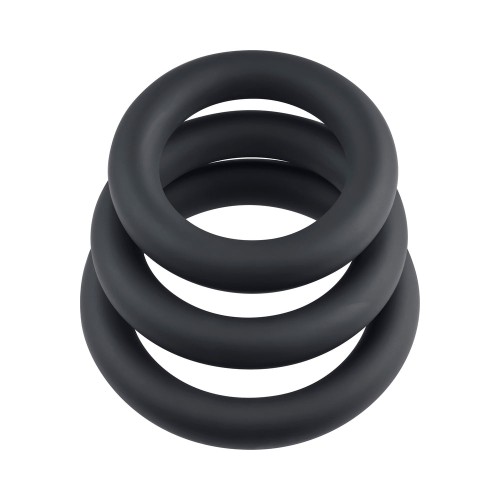 Selopa 3 Ring Circus Cock Ring Set Silicone Black