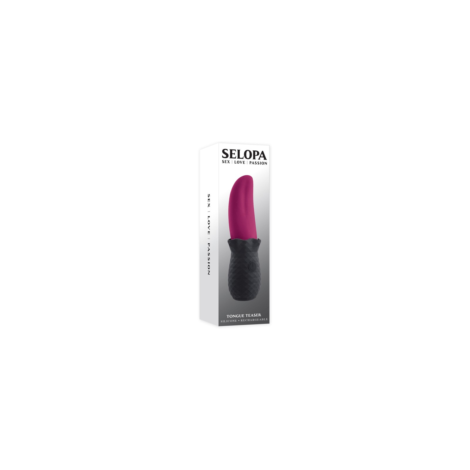 Selopa Tongue Teaser Vibe Rechargeable Silicone Pink Black