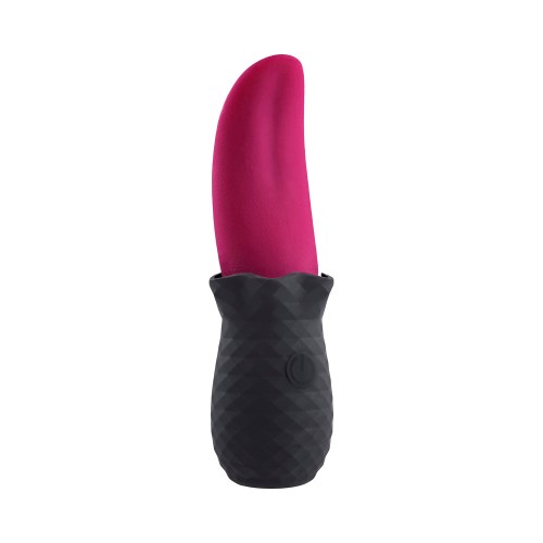 Selopa Tongue Teaser Vibe Rechargeable Silicone Pink Black