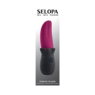 Vibrador Selopa Tongue Teaser Recargable de Silicona Rosa Negra