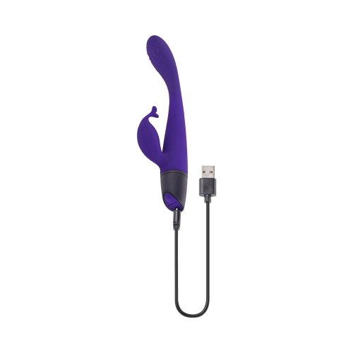 Plum Passion Rechargeable Dual Stim Silicone Purple