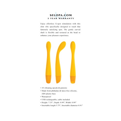 Vibrador Selopa Lemon Squeeze para Punto G - Recargable