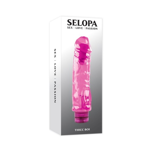 Vibrador Thicc Boi de Goma Rosa