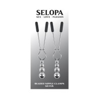 Selopa Beaded Nipple Clamps for Sensual Play