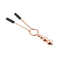 Rose Gold Beaded Nipple Clamps - Heightened Sensation