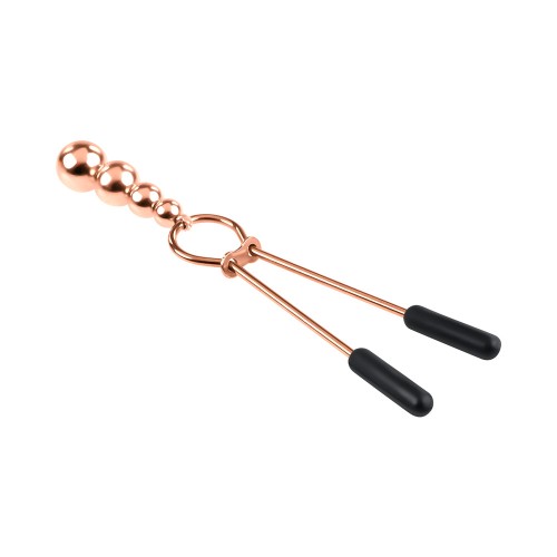 Rose Gold Beaded Nipple Clamps - Heightened Sensation