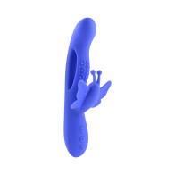 Vibrador Dual Estimulador Mariposa de Sueños en Azul