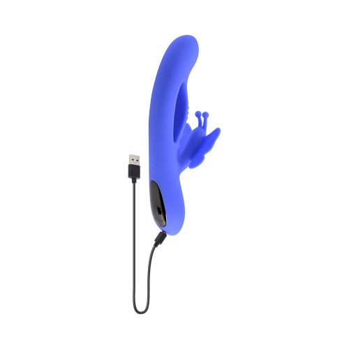 Vibrador Dual Estimulador Mariposa de Sueños en Azul