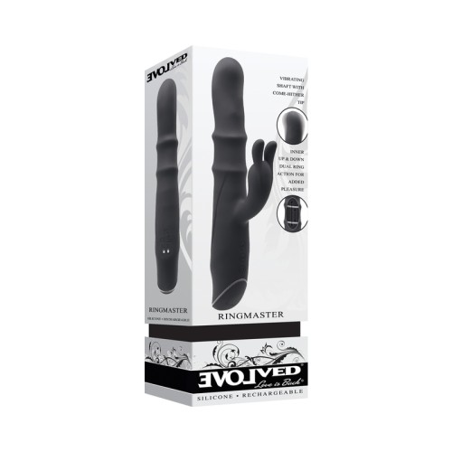 Evolved Ringmaster Rechargeable Dual Stim Vibe Black