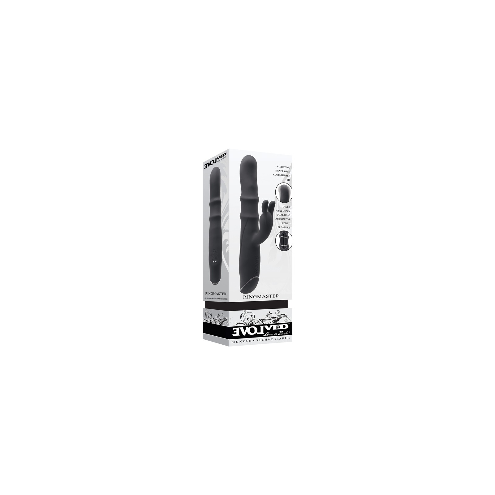 Evolved Ringmaster Vibrador Doble Estímulo Recargable Negro