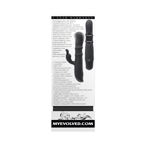 Evolved Ringmaster Vibrador Doble Estímulo Recargable Negro