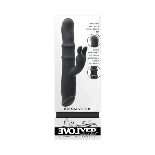 Evolved Ringmaster Vibrador Doble Estímulo Recargable Negro