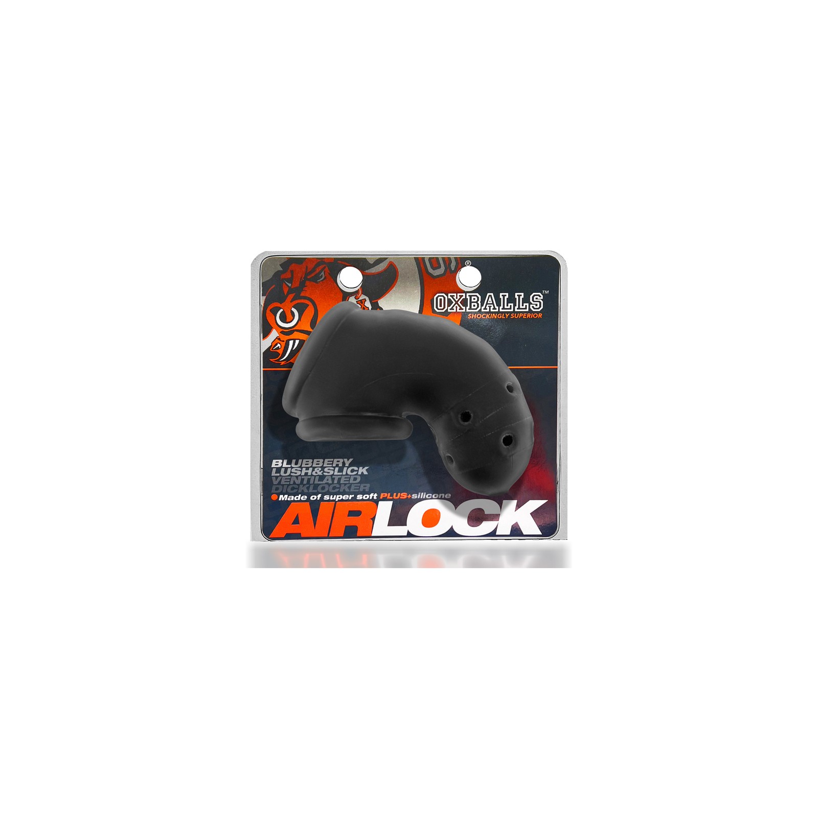 OxBalls Airlock Lite Chastity Cage Black Ice