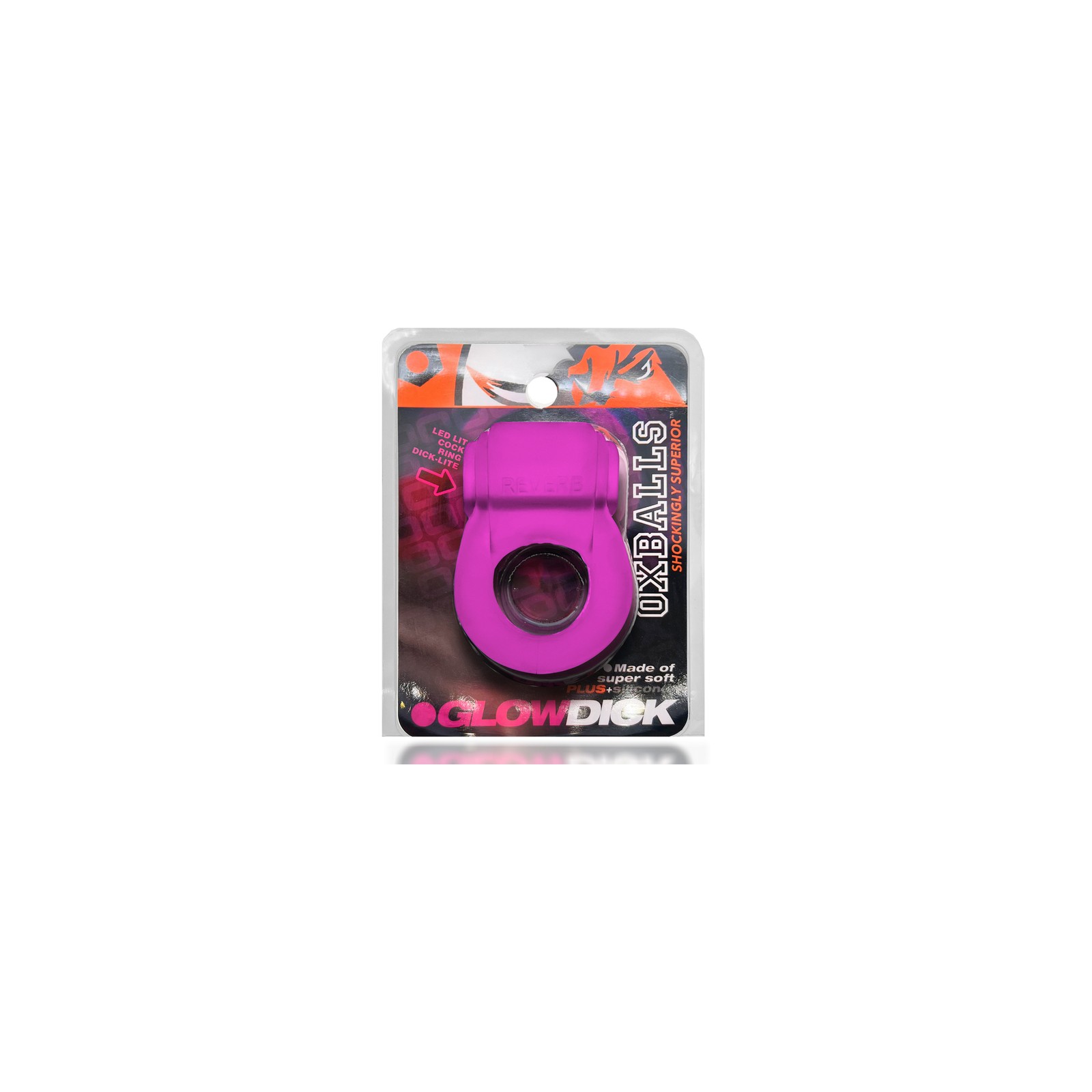 OxBalls Glowdick Anillo para el Pene con LED Hielo Rosa