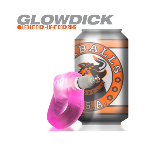 OxBalls Glowdick Anillo para el Pene con LED Hielo Rosa