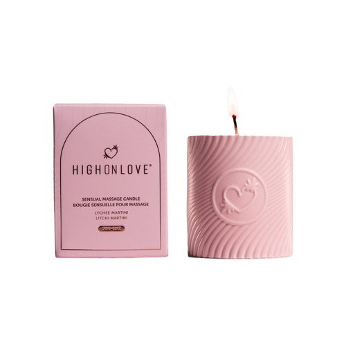 Sensual Pink Litchi Martini Massage Candle for Romantic Moments