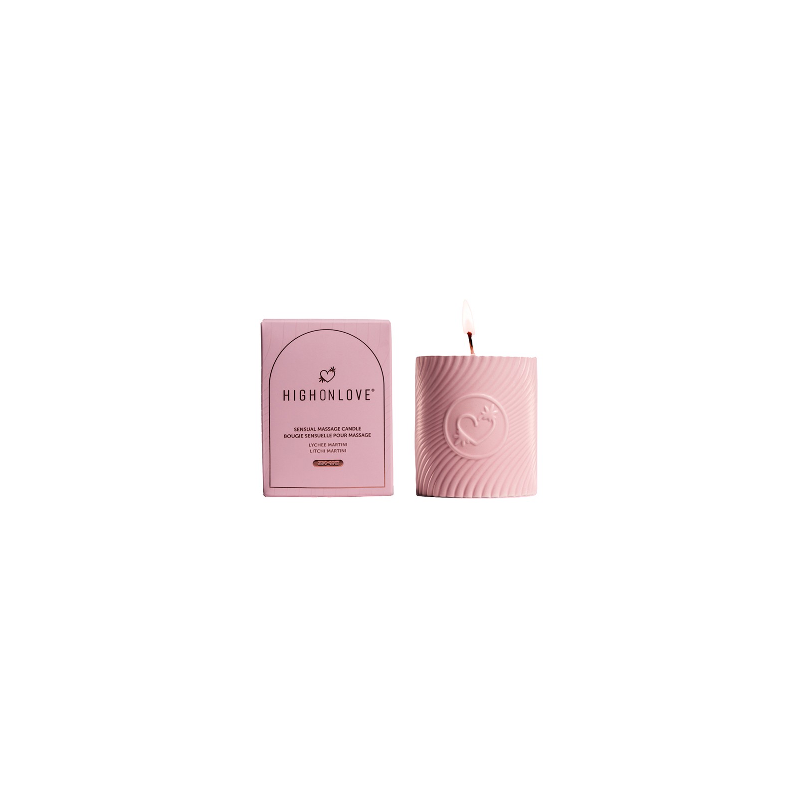 Sensual Pink Litchi Martini Massage Candle for Romantic Moments