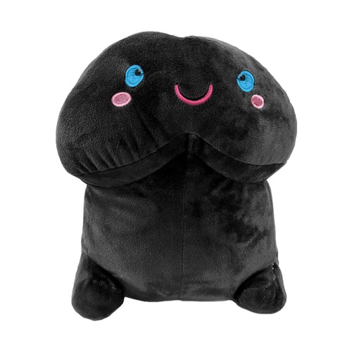 Shots Short Penis Plush Toy 11.80 in. Black