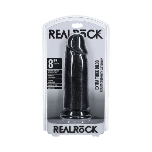 RealRock Dildo Extra Grueso 8 Pulgadas Negro