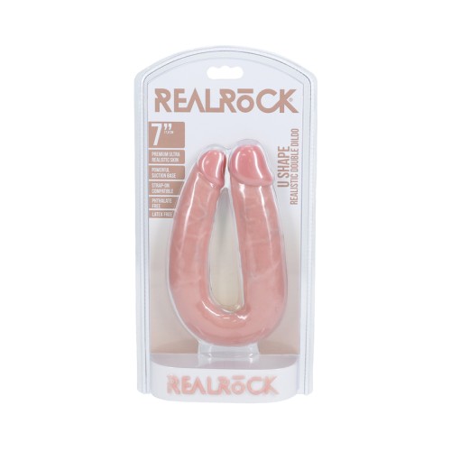 Dildo Doble en Forma de U de 7 Pulgadas RealRock para Placer Intenso