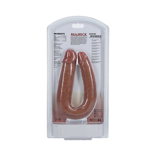 RealRock Dildo Doblemente Estriado 7 Pulgadas Tan