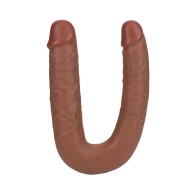 Dildo Doble en Forma de U RealRock de 9 in. Beige