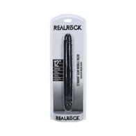 Dildo Doble Cara RealRock 12 in. Slim - Negro