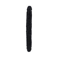 Dildo Doble Cara RealRock 12 in. Slim - Negro