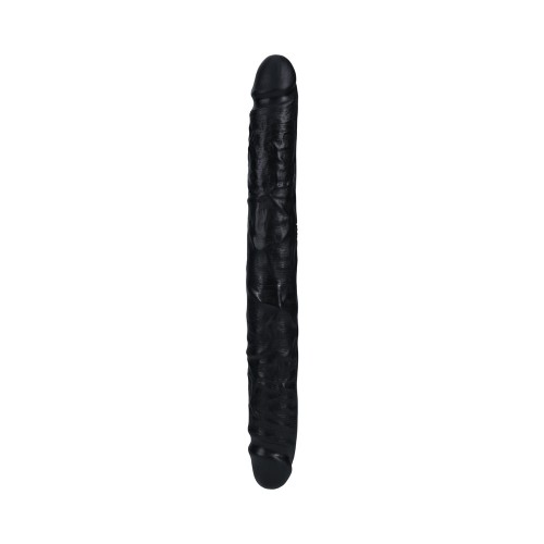 RealRock 12 in. Slim Double-Ended Dong - Black