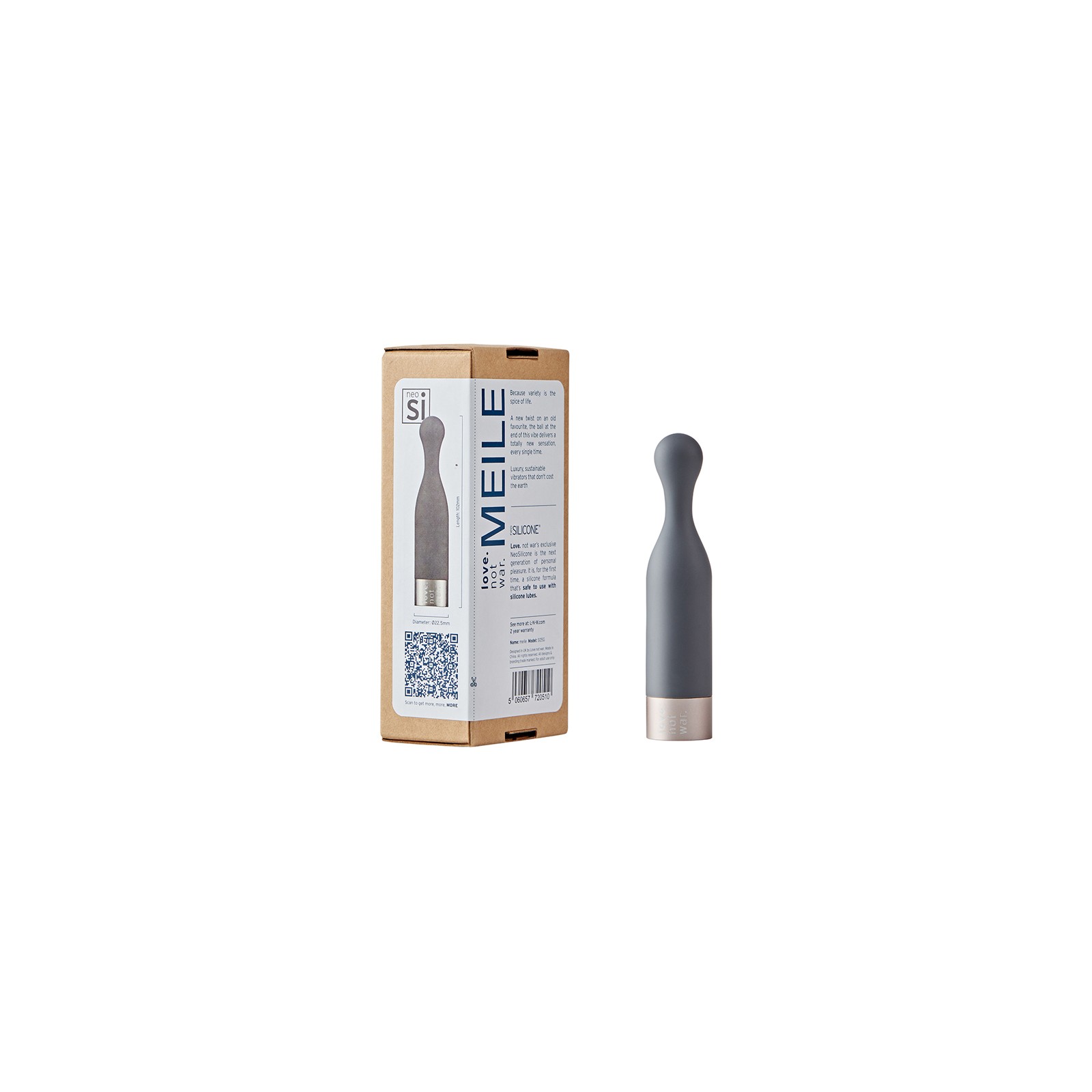 Love Not War Meile Head Grey Attachment for Clitoral Stimulation