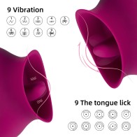 Honey Play Box Alvina Luxury Tongue Licking Clitoral Vibrator Magenta - Ultimate Sensation